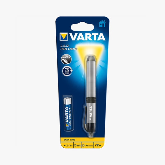 Pennlampa Varta —  11,7 cm Aluminium med clips