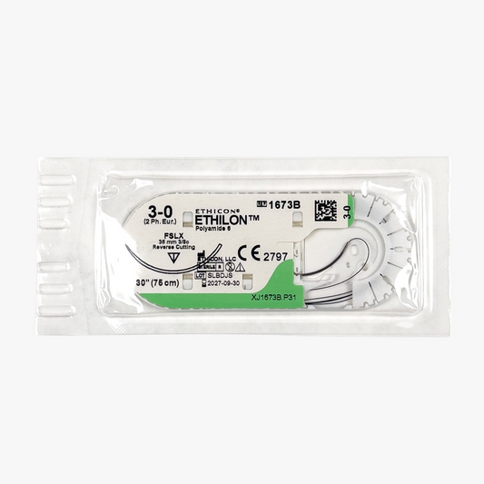 Suture Ethilon 3-0 1673H – 75cm black needle FSLX