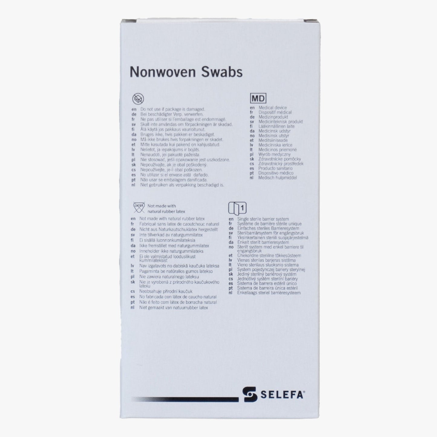 Selefa – Compress nonwoven 4L 2p – 5x5cm sterile – 140 pcs