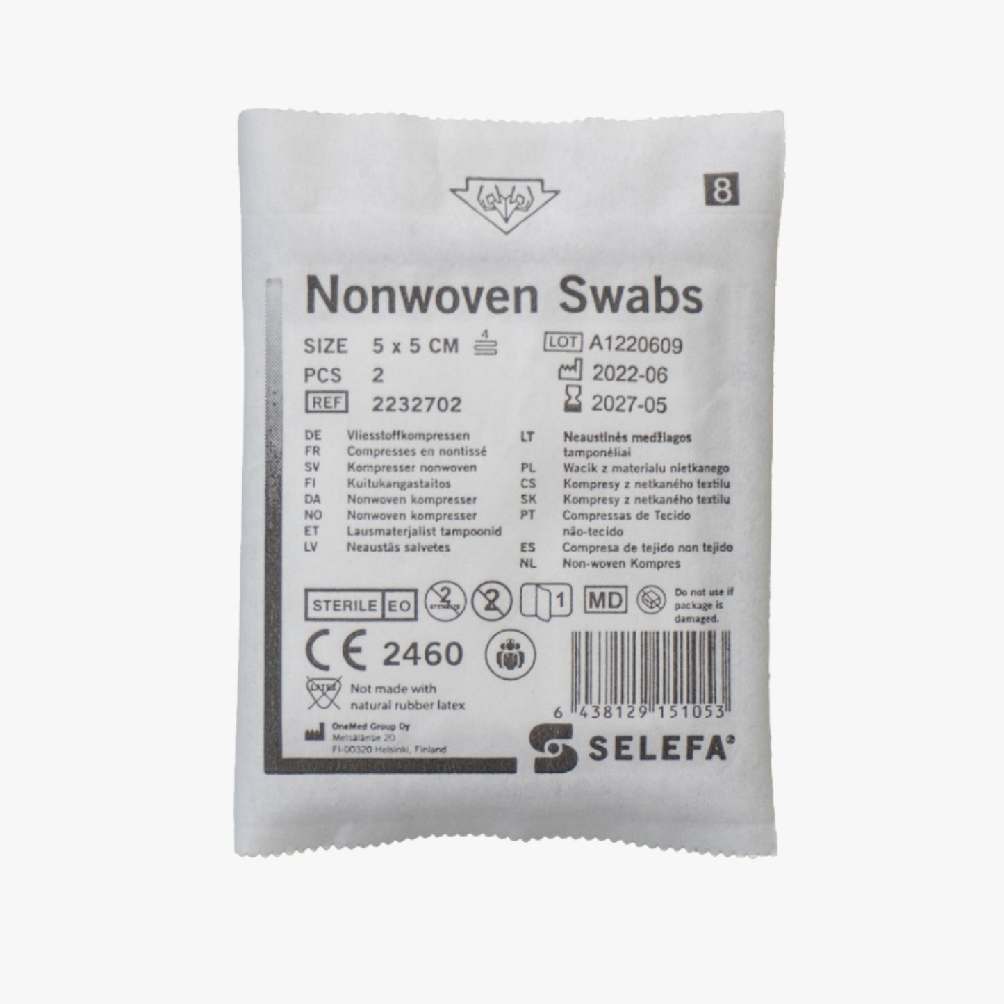 Selefa – Compress nonwoven 4L 2p – 5x5cm sterile – 140 pcs