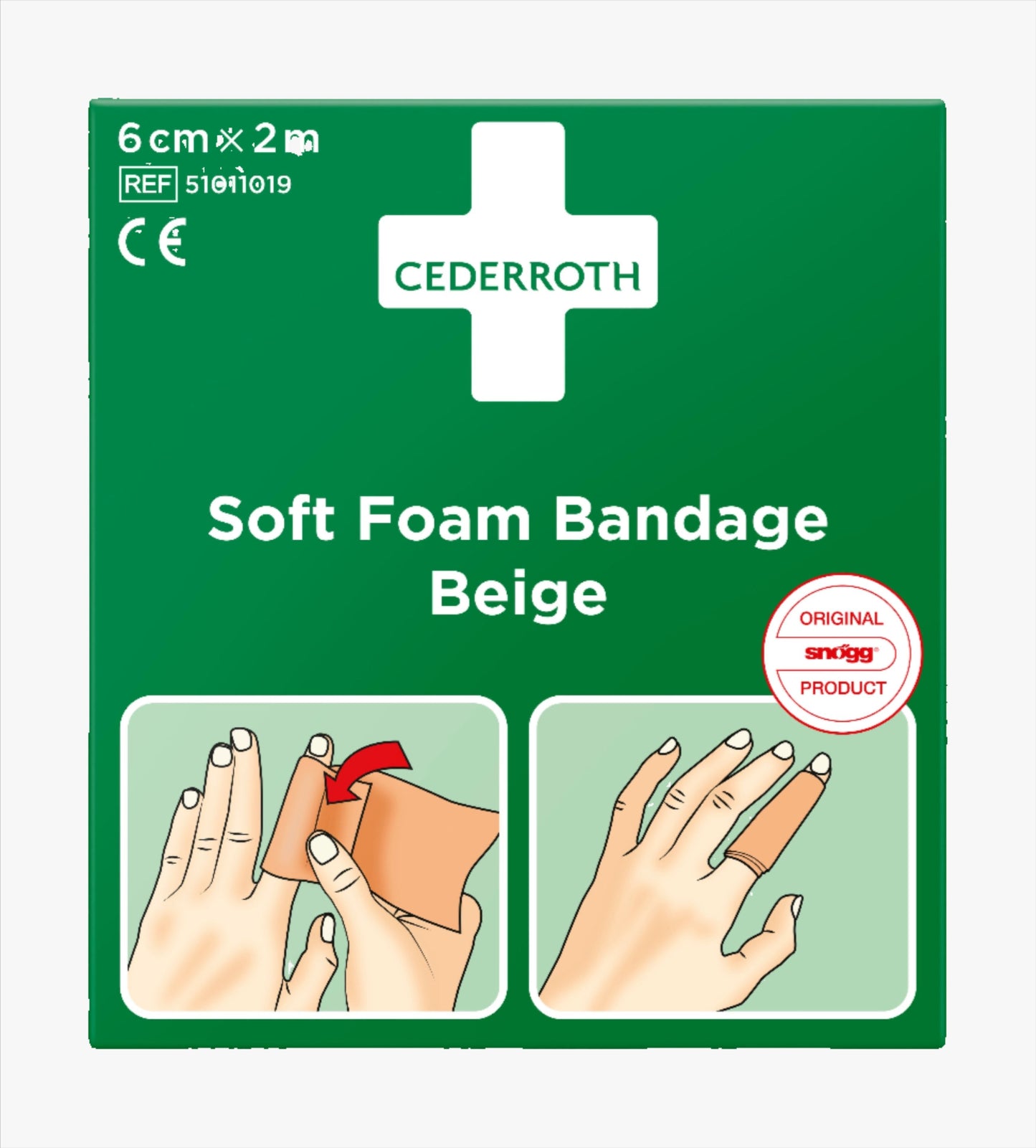 Finger bandage Cederroth Soft Foam 6 cm x 2 m