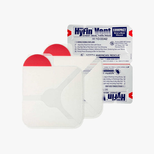 NAR Hyfin Compact Chest Seal Twin Pack 12 x 12 cm