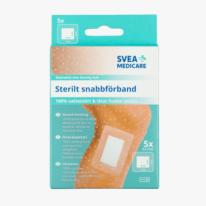 Svea Medicare Sterile quick dressing Waterproof 6 x 7 cm, 5 pcs