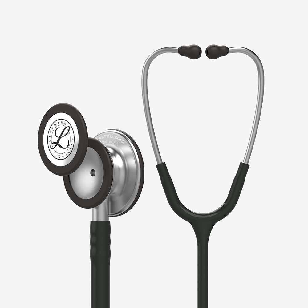 Stethoscope Littmann Classic III Black with Chestpiece in Brushed stainless steel