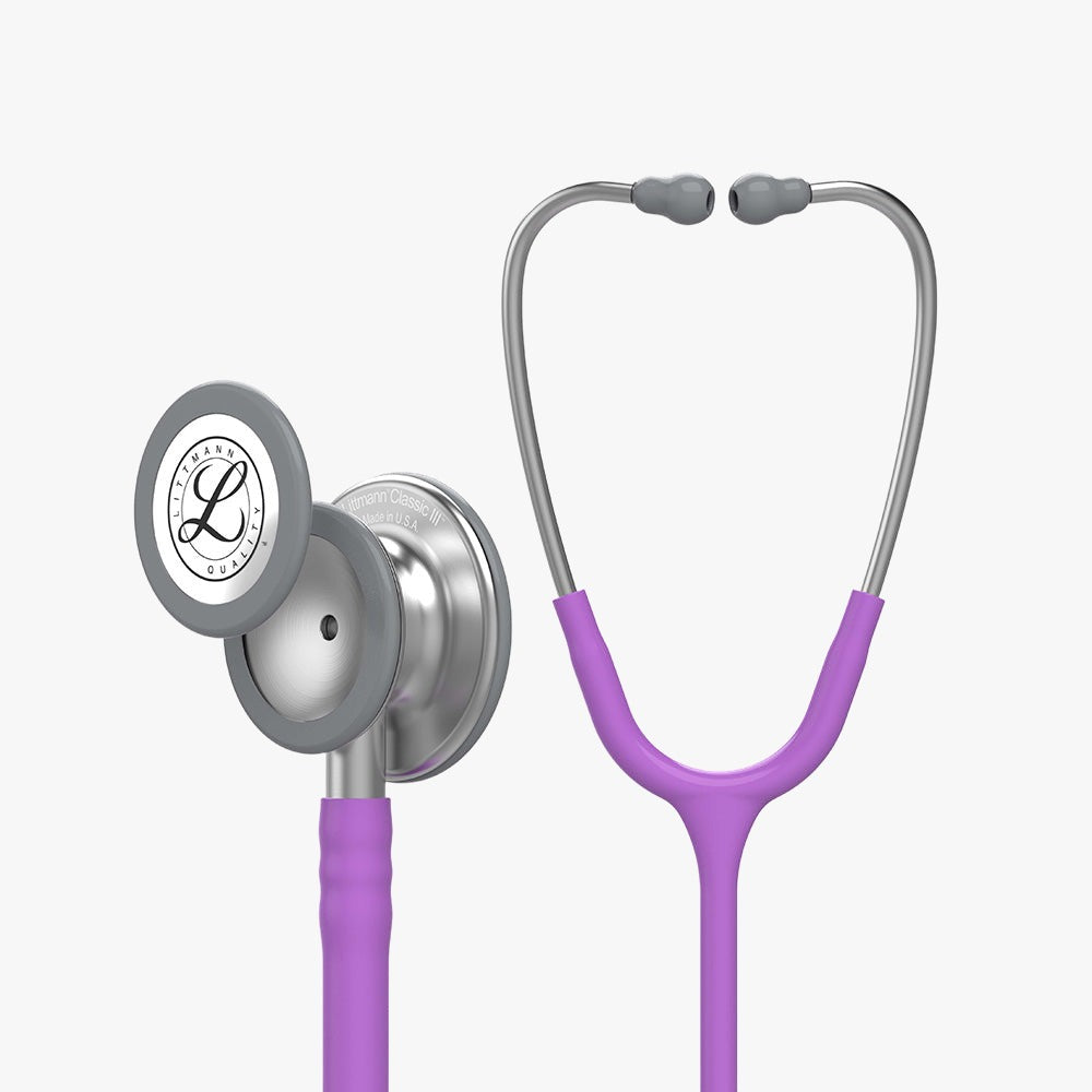 Stethoscope Classic III Purple with chest piece in removed stainless steel