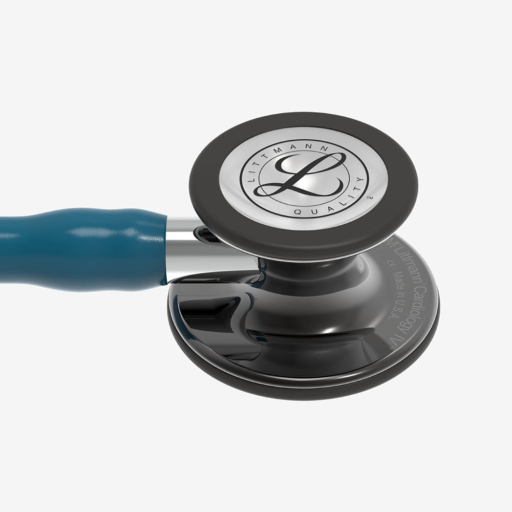 Stethoscope Littmann Cardiology IV Turquoise with black mirror-gloss chest piece and black headphones