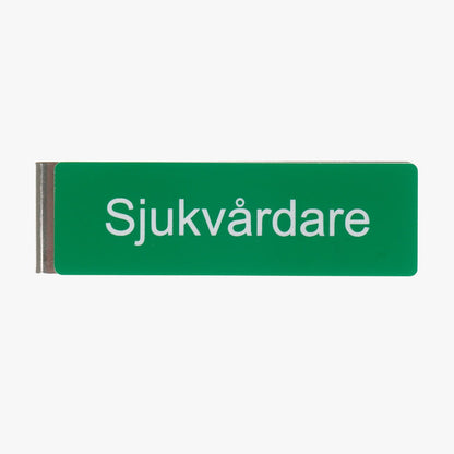 Skylt militärklämma sjukvårdare