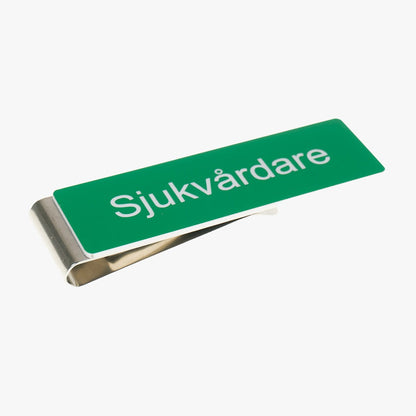 Skylt militärklämma sjukvårdare