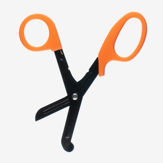 Dressing scissors Handle Orange Scissor blade Black