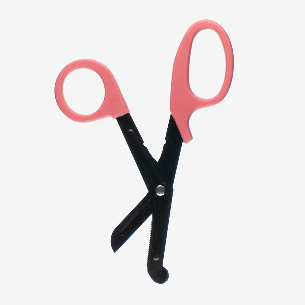 Dressing scissors Handle Pink Scissor blade Black