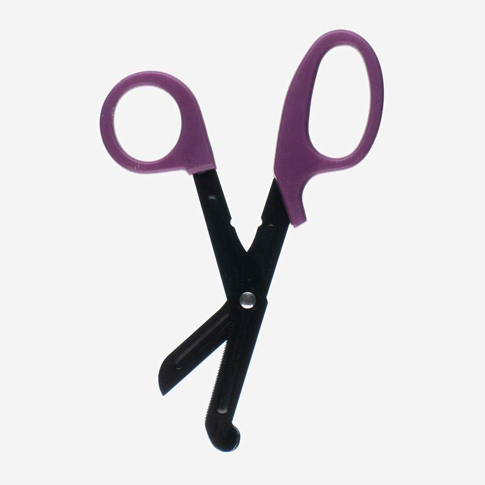 Bandage Scissors Handle Purple Scissor Blade Black