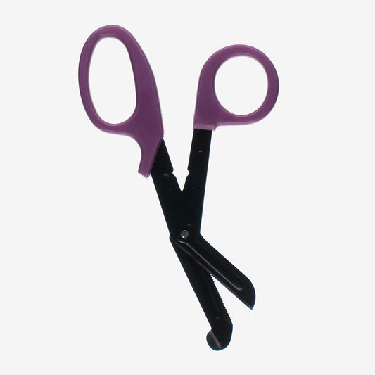 Bandage Scissors Handle Purple Scissor Blade Black