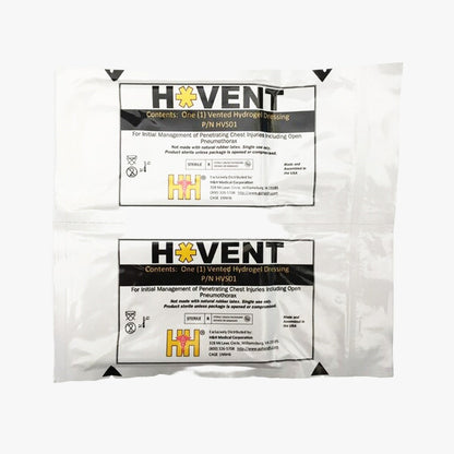 H&H Hyvent Vented Chest Seal Twin Pack 23 x 21 cm