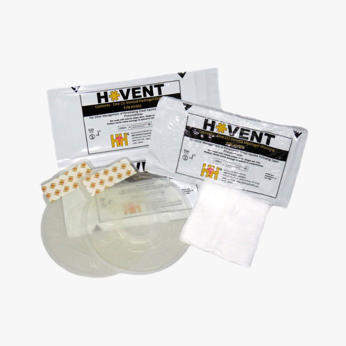 H&amp;H Hyvent Vented Chest Seal Twin Pack 23 x 21 cm