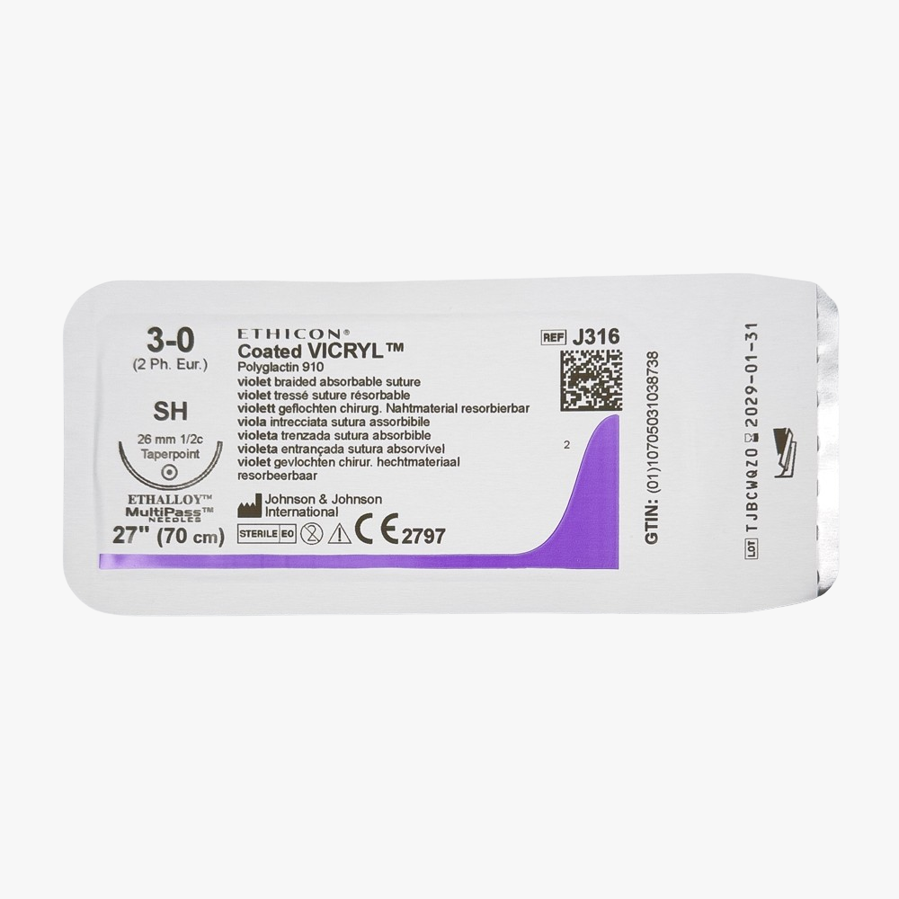 Suture Vicryl 3-0 V3160H – 70cm needle JB VB