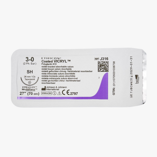 Suture Vicryl 3-0 V3160H – 70cm needle JB VB