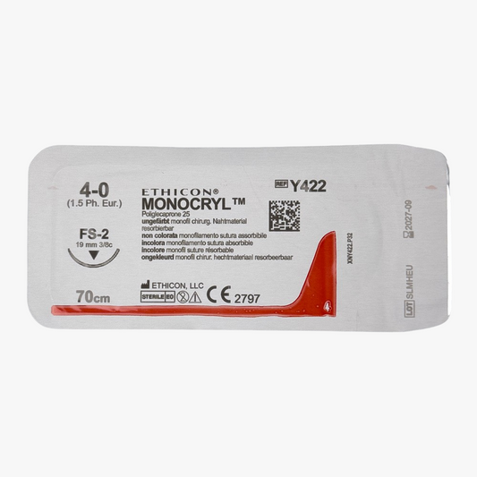 Suture Monocryl 4-0 Y422H – 70cm needle FS-2 uncoloured