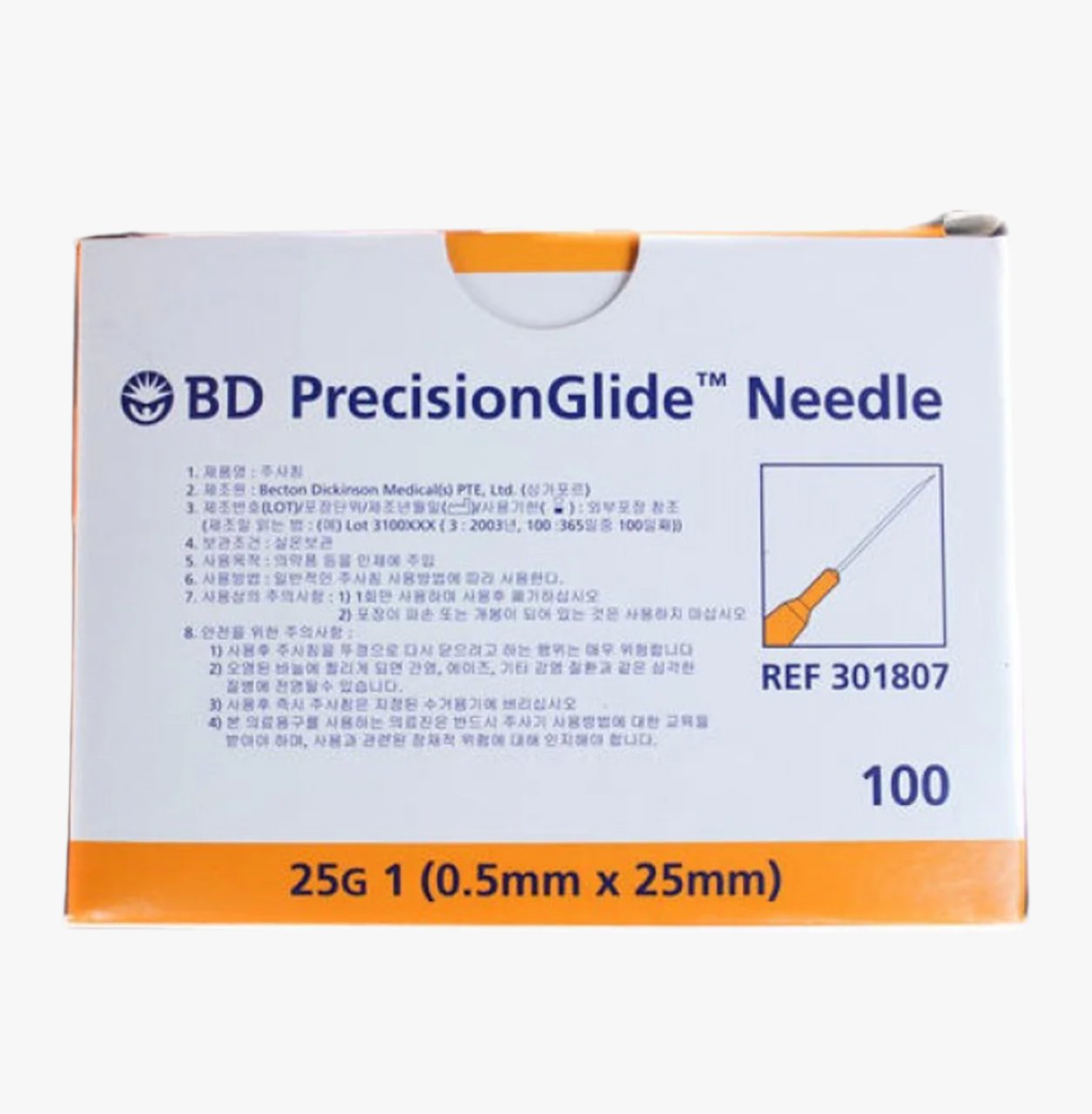 BD Mirrolance 3 - Injection needle - 25G 0.5 x 25 mm orange - 100 pcs