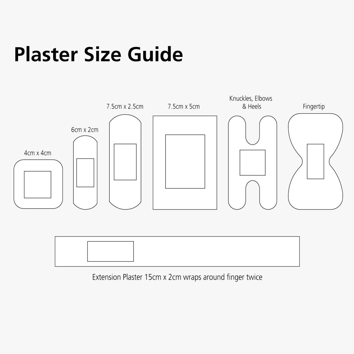 Steroplast Premium Textile Plaster 7 sizes textile 100 pcs