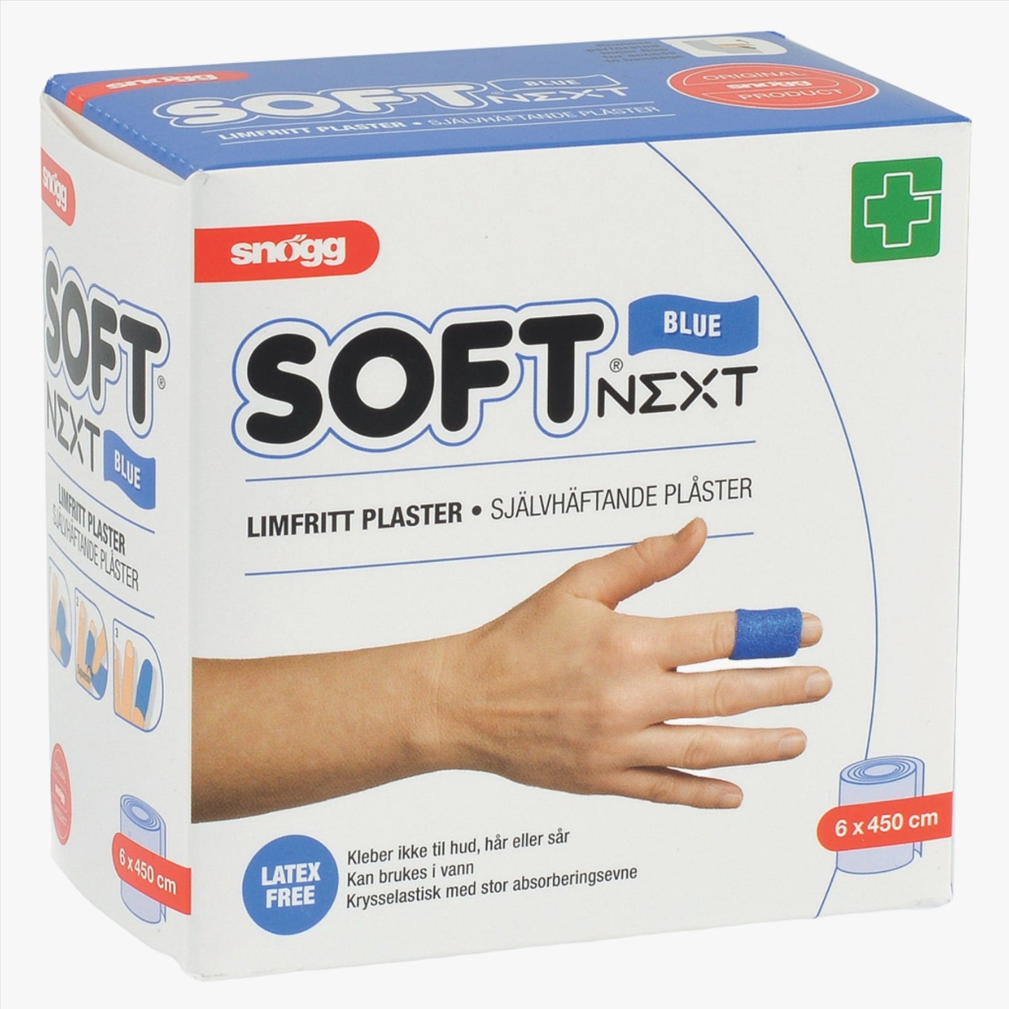 Snögg Soft Next Finger Bandage Blue 6 x 450 cm