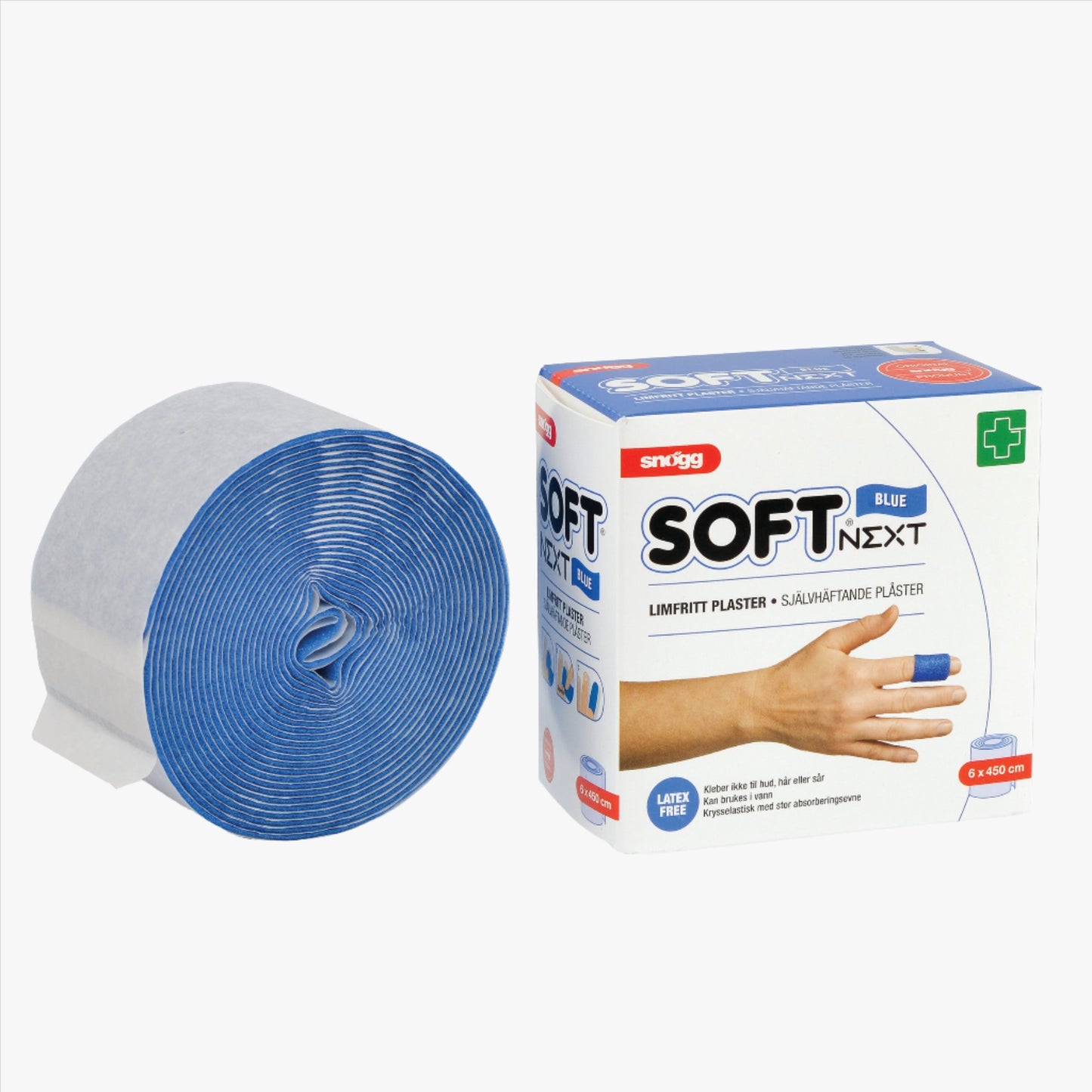 Snögg Soft Next Finger Bandage Blue 6 x 450 cm