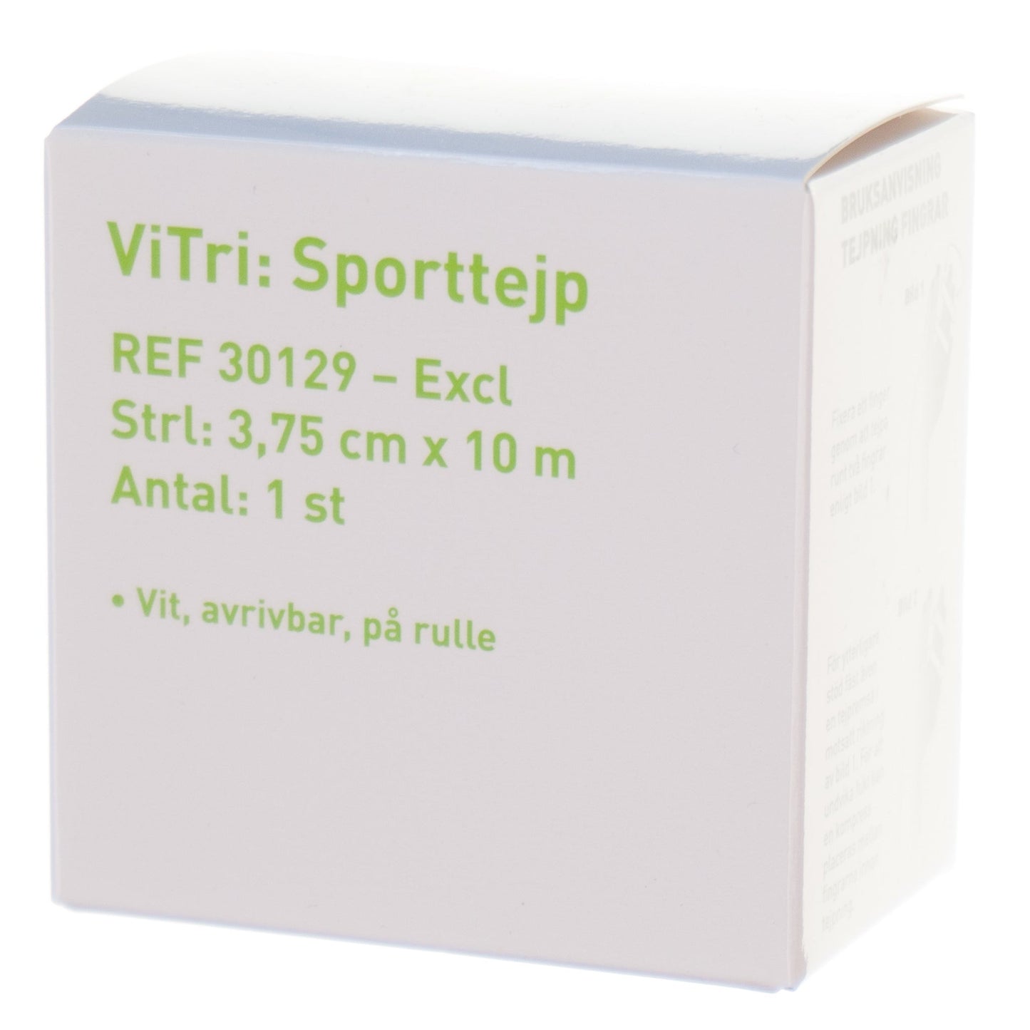 Vitri Sports Tape White 3.75 x 10 m