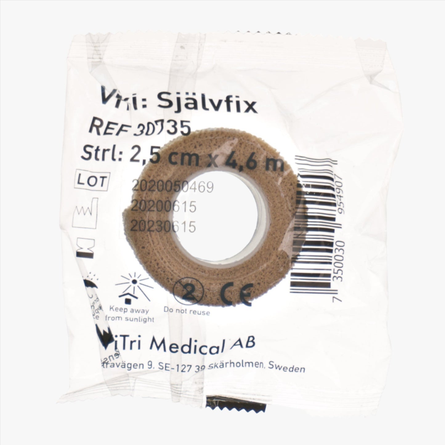 Vitri Self-Fix Elastic Bandage Self-adhesive 2.5 cm x 4.6 m
